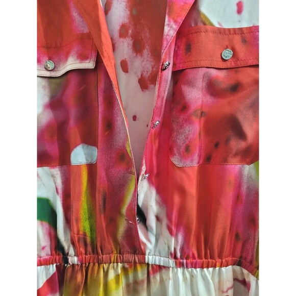 Tory Burch Printed Silk Twill Shirtdress Sz 12 Current Season $690 Retail - Picture 6 of 16